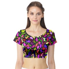 P 853 Short Sleeve Crop Top by ArtworkByPatrick