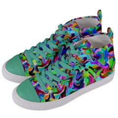 Artwork By Patrick-pattern-9 Women s Mid-top Canvas Sneakers