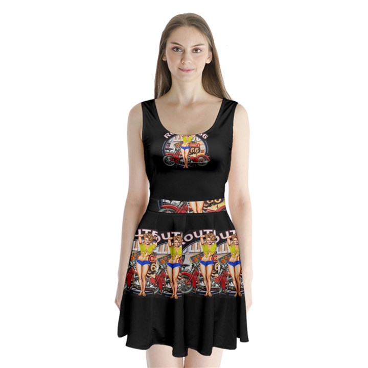 Route 66 Split Back Mini Dress 