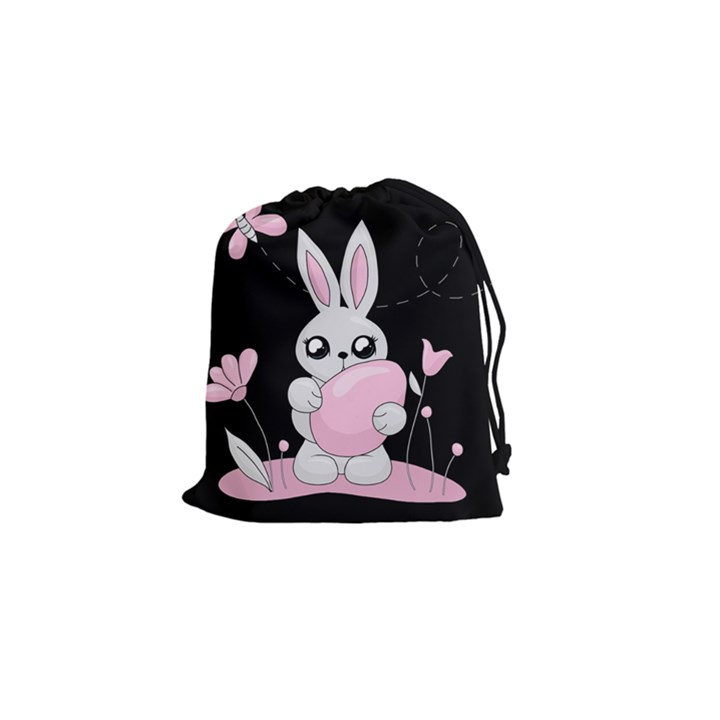 Easter bunny  Drawstring Pouches (Small) 