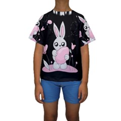 Easter Bunny  Kids  Short Sleeve Swimwear by Valentinaart