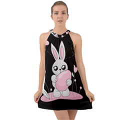 Easter Bunny  Halter Tie Back Chiffon Dress by Valentinaart