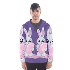 Easter Bunny  Hooded Wind Breaker (men) by Valentinaart