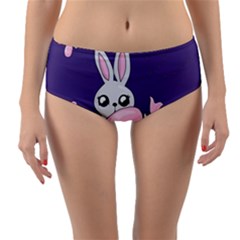 Easter Bunny  Reversible Mid-waist Bikini Bottoms by Valentinaart