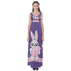 Easter Bunny  Empire Waist Maxi Dress by Valentinaart