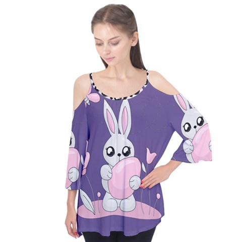 Easter Bunny  Flutter Tees by Valentinaart