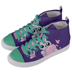 Easter Bunny  Women s Mid-top Canvas Sneakers