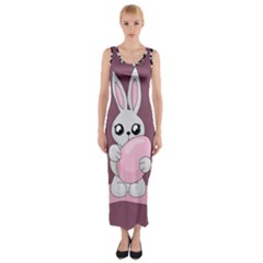 Easter Bunny  Fitted Maxi Dress by Valentinaart