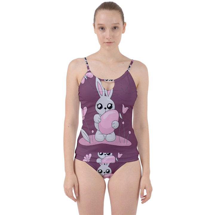 Easter bunny  Cut Out Top Tankini Set