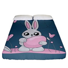 Easter Bunny  Fitted Sheet (california King Size) by Valentinaart