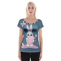 Easter Bunny  Cap Sleeve Tops by Valentinaart