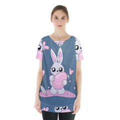 Easter Bunny  Skirt Hem Sports Top by Valentinaart