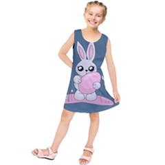 Easter Bunny  Kids  Tunic Dress by Valentinaart