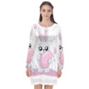 Easter bunny  Long Sleeve Chiffon Shift Dress  View1