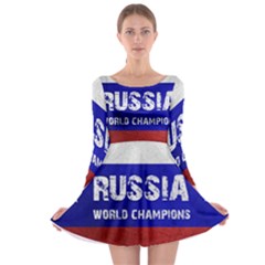 Football World Cup Long Sleeve Skater Dress by Valentinaart