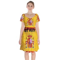 Football World Cup Short Sleeve Bardot Dress by Valentinaart