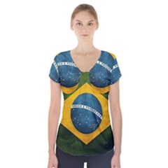 Football World Cup Short Sleeve Front Detail Top by Valentinaart