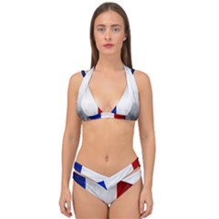 Football World Cup Double Strap Halter Bikini Set