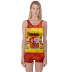 Football World Cup One Piece Boyleg Swimsuit by Valentinaart