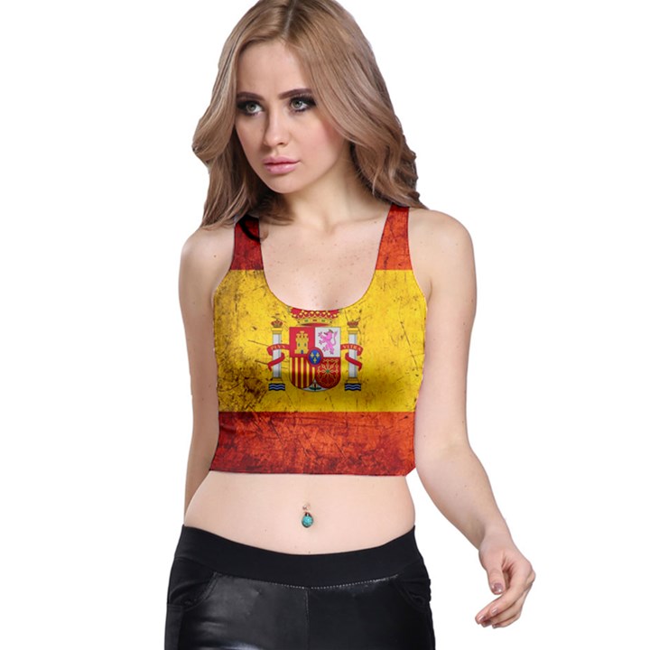 Football World Cup Racer Back Crop Top