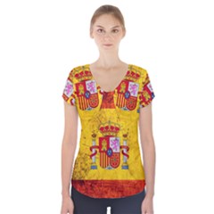 Football World Cup Short Sleeve Front Detail Top by Valentinaart