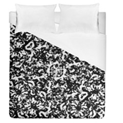 Black And White Abstract Texture Duvet Cover (queen Size) by dflcprints