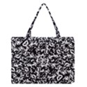 Black And White Abstract Texture Medium Tote Bag View1