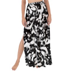 Black And White Abstract Texture Maxi Chiffon Tie-up Sarong by dflcprints