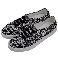 Black And White Abstract Texture Men s Classic Low Top Sneakers by dflcprints