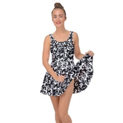 Black And White Abstract Texture Inside Out Dress by dflcprints