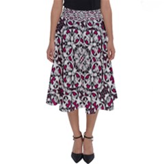 Boho Bold Vibrant Ornate Pattern Perfect Length Midi Skirt by dflcprints