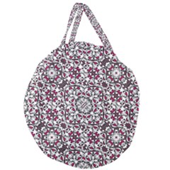 Boho Bold Vibrant Ornate Pattern Giant Round Zipper Tote by dflcprints