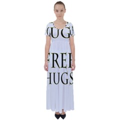 Freehugs High Waist Short Sleeve Maxi Dress