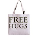 Freehugs Zipper Grocery Tote Bag View1