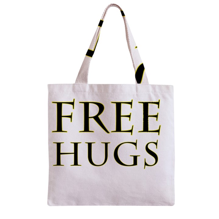 Freehugs Zipper Grocery Tote Bag