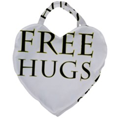 Freehugs Giant Heart Shaped Tote by cypryanus