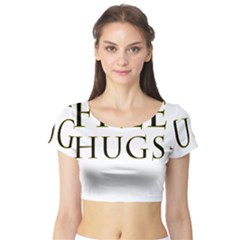 Freehugs Short Sleeve Crop Top by cypryanus