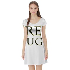 Freehugs Short Sleeve Skater Dress