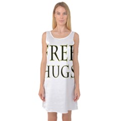 Freehugs Sleeveless Satin Nightdress by cypryanus