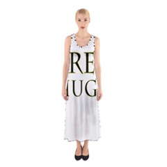 Freehugs Sleeveless Maxi Dress by cypryanus