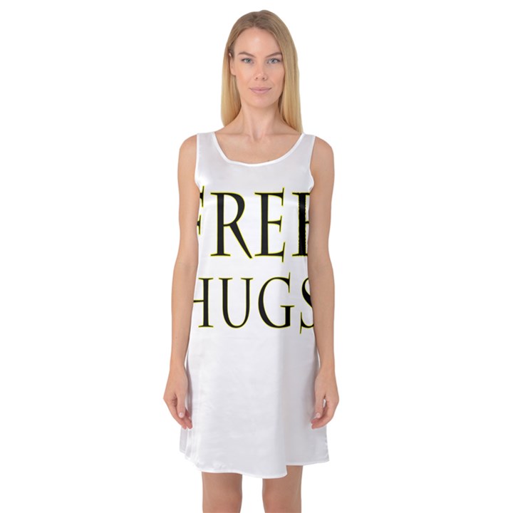 Freehugs Sleeveless Satin Nightdress