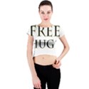 Freehugs Crew Neck Crop Top View1