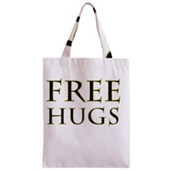 Freehugs Zipper Classic Tote Bag by cypryanus