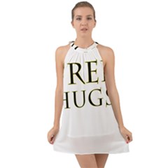 Freehugs Halter Tie Back Chiffon Dress by cypryanus