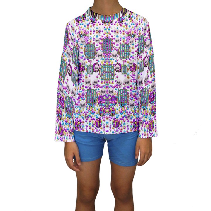 Alien Sweet As Candy Kids  Long Sleeve Swimwear