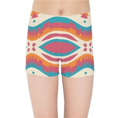 Symmetric Distorted Shapes                        Kids  Skinny Shorts by LalyLauraFLM