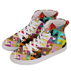 Colorful shapes                       Men s Hi-Top Skate Sneakers