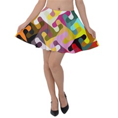 Colorful shapes                              Velvet Skater Skirt