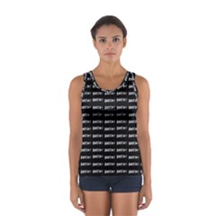 Bored Comic Style Word Pattern Sport Tank Top  by dflcprints