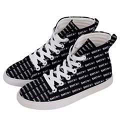 Bored Comic Style Word Pattern Men s Hi-top Skate Sneakers by dflcprints